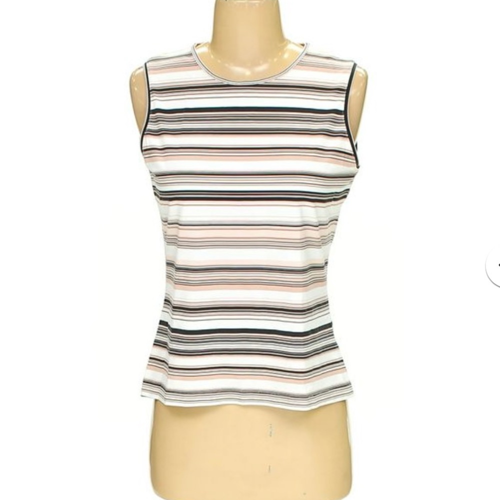 Cute striped stretch tank top